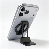 Support de téléphone magnétique en métal ZJ-M05 2-en-1 pliable pour voiture, bureau et usage quotidien, compatible avec tous les téléphones