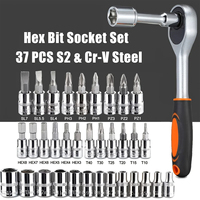 Juego de Llaves de Trinquete de 46 Piezas de Alta Calidad OEM, Juego de Herramientas de Reparación de Automóviles con Llave de Torque de 1/4 de Pulgada