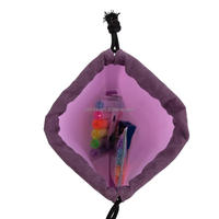 Trousse de toilette en silicone à la mode avec fermeture à cordon Sac d'accessoires de voyage cosmétique résistant à l'eau et facile à nettoyer