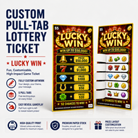 Boletos de Lotería Personalizados con Pestañas Pre-cortadas para Fácil Desgarro, Ideales para Sorteos y Promociones de Eventos