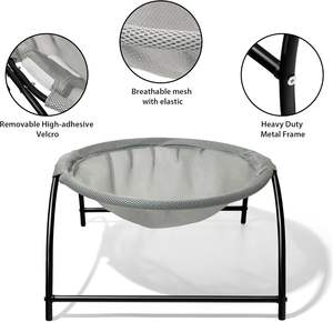Abnehmbares Waschbares Katzenbett Erhöhte Atmungsaktivität Freistehende Hängematte zum Schlafen für Haustiere Einfarbiges Muster - Product Image 5
