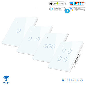 Interrupteur mural intelligent SM-sm019RF à 3 voies avec Wi-Fi et RF, tactile, commande vocale et par application - Product Image 4