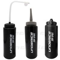 Bouteille d'eau sportive Underice NEWHOKEY-02 durable de 1 litre avec paille, poignée facile à presser, sans BPA, en plastique, pour casques de hockey sur glace