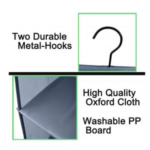 Foldable Gray Oxford Fabric Eco-friendly Storage Hanging Bag for Bedroom <b>Wardrobe</b> for Underwear Storage - Product Image 3