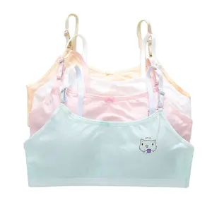 Soutien-gorge en coton pour petites filles, période de développement, bretelles réglables, sous-vêtements d'étudiants, soutien-gorge Junior 13 ans