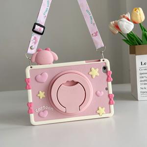 Custodie per Tablet custodia in Silicone cartone animato con cavalletto girevole di 360 gradi carino 5 pz per Ipad 9a generazione custodia OPP Bag - Product Image 1