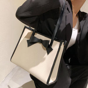 Nouveaux sacs fourre-tout pour femmes de style coréen, sacs à main en cuir PU avec nœud papillon, grande capacité, sacs tendance pour femmes - Product Image 4