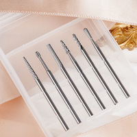 BQAN Jeu de forets à ongles électriques en carbure de tungstène 6 pièces pour fraise à cuticules