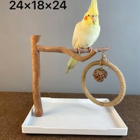 Perchoir en bois massif pour perroquet, support de repos pour oiseaux, perchoir à grimper et à mâcher, structure de jeu multi-niveaux de grande taille, fournitures pour animaux de compagnie