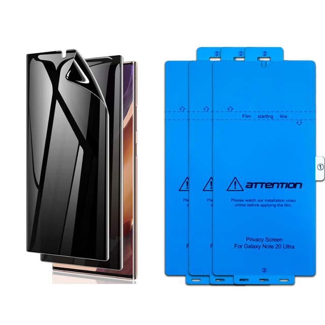 Factory Price Screen Protector for Samsung for Galaxy Note 20 Ultra Anti-Spy Anti-Peeping Hydrogel TPU Film Mobile Phone Privacy