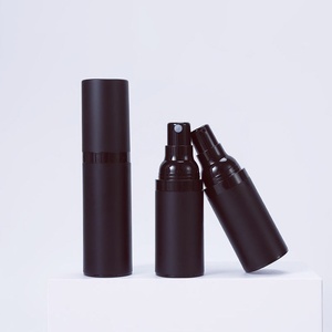 Flacone Airless Opaco Nero da 15ml 20ml 30ml 50ml con Pompa <span class=keywords><strong>e</strong></span> Tappo Neri per Cosmetici <span class=keywords><strong>e</strong></span> Cura della Pelle - Product Image 3