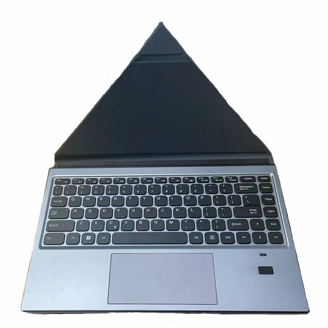 Foldable Wireless Laptop Keyboard With Touch Pad Leather Case BT Keyboard for 14"+14" Dual Screen Laptop