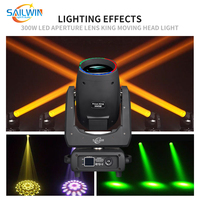 15R Lyre 300W Proyector de haz LED de cabeza móvil 13 colores 14 patrones Gobos Apertura Prisma King Sharpy DJ Party DMX512 Modo de control
