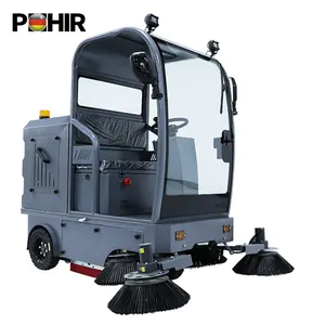 Cleanhorse Customized Add Side Brushes Ride On Electric Road Parking Lot Floor Sweeper For Sale