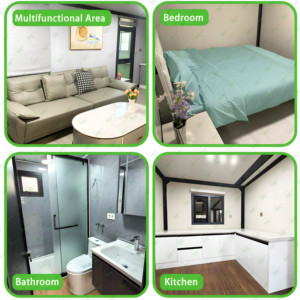 Envío Inmediato: Casa Contenedor Prefabricada Expandible <span class=keywords><strong>de</strong></span> Panel Sándwich <span class=keywords><strong>de</strong></span> 20 y 40 Pies, Diseño Moderno para Oficina, 3, 4 o 5 Dormitorios - Product Image 2