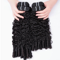 Extensions de cheveux humains bouclés birmans, cuticules alignées, double trame, boucles rebondissantes, vente en gros