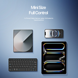 New Mini Bàn Phím Với Da Đứng Touchpad <span class=keywords><strong>USB</strong></span>-C Không Dây Có Thể Gập Lại Xách Tay Mỏng Cho Máy Tính Xách Tay Điện Thoại Máy Tính Bảng - Product Image 2