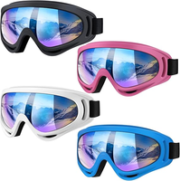 Dilupu Hommes Femmes Enfants Adultes Lunettes de Ski Snowboard Moto Lunettes ATV Lunettes pour Garçons et Filles