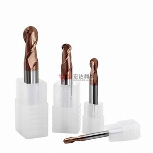 Fresas de punta esférica de carburo con ángulo de hélice de 30 grados, 2 filos, con piezas de herramienta L50/60/75/100mm - Product Image 1