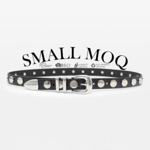 Cinturón de aleación de PU de alta calidad a la moda de mujer estilo punk heavy metal personalizado - Product Image 1