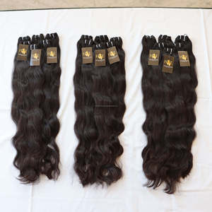 Mechones de cabello humano virgen indio sin procesar, pelo ondulado de grado 10A - Product Image 1