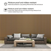 Revêtement extérieur écologique Selin, bardage extérieur en WPC, revêtement extérieur imperméable, panneau mural 3D cannelé pour villa et appartement