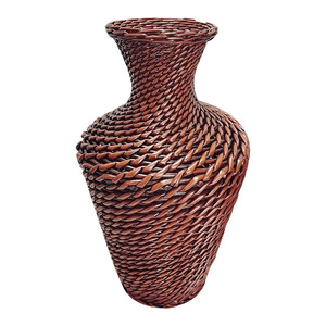 Handmade Rattan <b>Vase</b> Round Tabletop Decorative Flower Basket For Home Desktop Use - Product Image 4