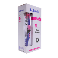 Brosse à dents personnalisée avec masseur pour les gencives et gratte-langue pour adultes