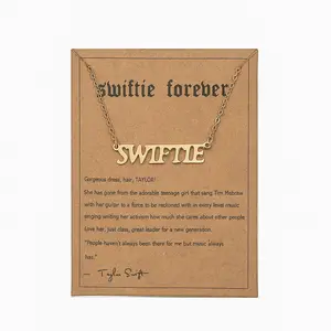 wholesale accesorio cadena fearless taylor midnights all album song custom Name gold silver pendant cross necklace