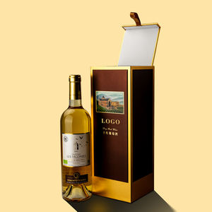 Custom Made Luxo Matt Black Conjunto De Licor De Papelão Rígido Caixas De Embalagem champanhe Whisky Garrafas De Vinho Tinto Vidro Caixa De Presente De Papel - Product Image 2