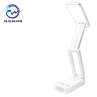 Lampe de lecture LED pliable moderne à commande tactile, 3 modes de couleur, gradation progressive, en ABS, à piles, petite, pour salle de lecture, 5V
