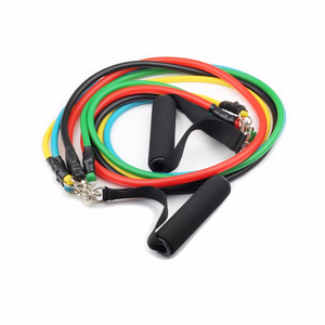 11 cái/bộ <span class=keywords><strong>Latex</strong></span> Resistance Bands Set Tập Thể Dục Yoga Ống Kéo Sợi Dây Thừng Tập Thể Dục Chân Cánh Tay Mông Cáng Expander Với Xử Lý Và Túi - Product Image 2