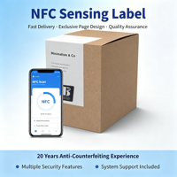 Autocollant NFC personnalisé, étiquette RFID anti-contrefaçon, étiquette de traçabilité électronique pour l'authentification et la sécurité des produits