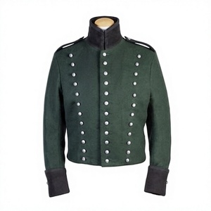 Chaqueta Acolchada de Lana para Hombre, Cuello Alto, Botones al Frente, Túnica Acolchada, Logotipo Personalizado Bordado, Ropa de Abrigo de Invierno - Product Image 1