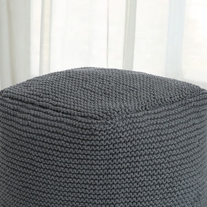 Đầy màu sắc <span class=keywords><strong>cube</strong></span> handmade knit beanbag ghế túi đậu ottoman phân - Product Image 5