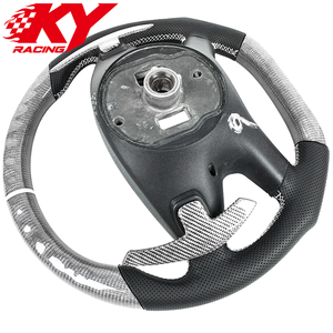 Volant en cuir carbone argenté personnalisé avec palettes de changement de vitesse pour Mercedes Benz E63 G63 G500 G350 E550 E350 GL63 W219 - Product Image 3