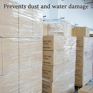 Huamaohengchun Paquete de 2 Rollos de Film Estirable Transparente de HDPE, Resistencia Industrial, 12'' x 1000 pies, Calibre 80, Plástico de Grado Alimenticio para Envolver - Product Image 4