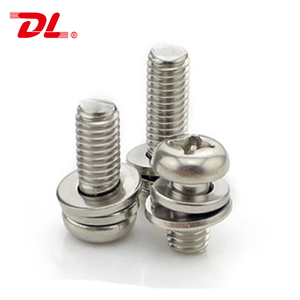 Tornillo Sems de Acero con Cabeza Pan, Phillips, Zincado, Combinado con Resorte y Arandela Plana, Tornillo Electrónico de Cabeza Pan - Product Image 1