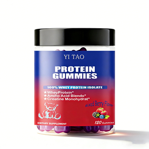 Wholesale Price Sugar-Free Vegan <b>Protein</b> Gummies, Highly Customizable Whey <b>Protein</b> Gummies - Product Image 1