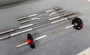 Acier de haute qualité Olymp Barbell <span class=keywords><strong>EZ</strong></span> Curl Bar Haltérophilie <span class=keywords><strong>Barre</strong></span> incurvée Stock Tailles 5kg 10kg 20kg - Product Image 2