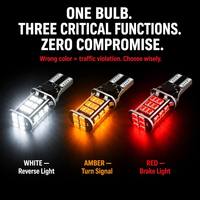 Ampoule LED T15 W16W Super Lumineuse CNABUS 921 30SMD 3020 pour Feu de Recul de Voiture, Non Polarisée 10V-30V, Sans Erreur, Couleur Blanche