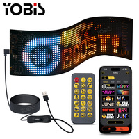 Panneau matriciel flexible à LED programmable, contrôle par application Bluetooth, affichage LED personnalisé avec texte, motif, animation, défilement pour voiture