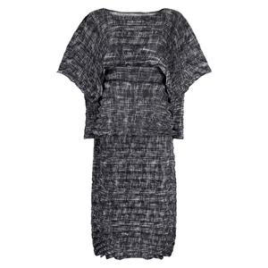 TIANPEI Set di due pezzi pieghettato <span class=keywords><strong>2023</strong></span> <span class=keywords><strong>primavera</strong></span> <span class=keywords><strong>estate</strong></span> nuova moda abito da donna Dubai Casual Designer gonna a pieghe superiore a doppio strato - Product Image 3