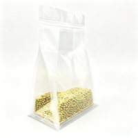Sachet Doypack Transparent Personnalisé de Qualité Alimentaire avec Fermeture Éclair pour Emballage Alimentaire, Idéal pour Haricots Mungo Biologiques, Lentilles et Céréales 500g