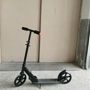 Yongkang Scooter adulto original de 2 rodas com barra em T ajustável, guiador dobrável com rodas de PU