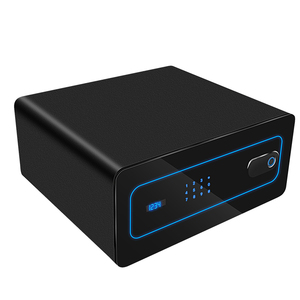 Weierxin Factory New Designed Light Luxury Blue Round Glass Fingerprint Digital <b>Lock</b> Drawer Home Office Safe Box - Product Image 2