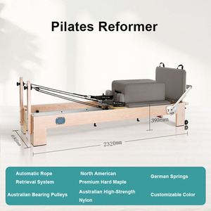 Cama de <span class=keywords><strong>Pilates</strong></span> Profesional de Alta Calidad en Madera de Arce, con Resortes Ajustables, para Entrenamiento del Core, Gimnasio en Casa, Máquina de Fitness - Product Image 6