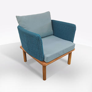 Sillón SANTA MARIA en color azul acacia y cuerda verde azulado - Product Image 1