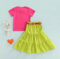 Boutique meisjes racerback tanktop set peuter zomer korte outfits kinder 2-delige rok kledingsets