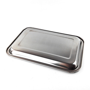 Assiette carrée en acier inoxydable épaissi Yolecen, <span class=keywords><strong>plat</strong></span> multi-usages pour aliments grillés, riz cuit à la vapeur, <span class=keywords><strong>poisson</strong></span>, qualité supérieure - Product Image 5